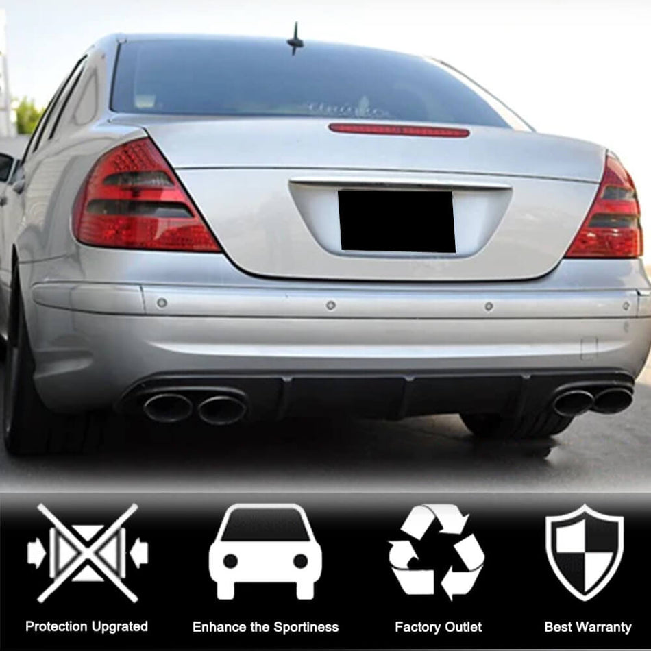 Mercedes Benz W211 E55 AMG Pre-facelift 2003-2006 Rear Bumper Diffuser Carbon Fiber/FRP-Ahacarbon