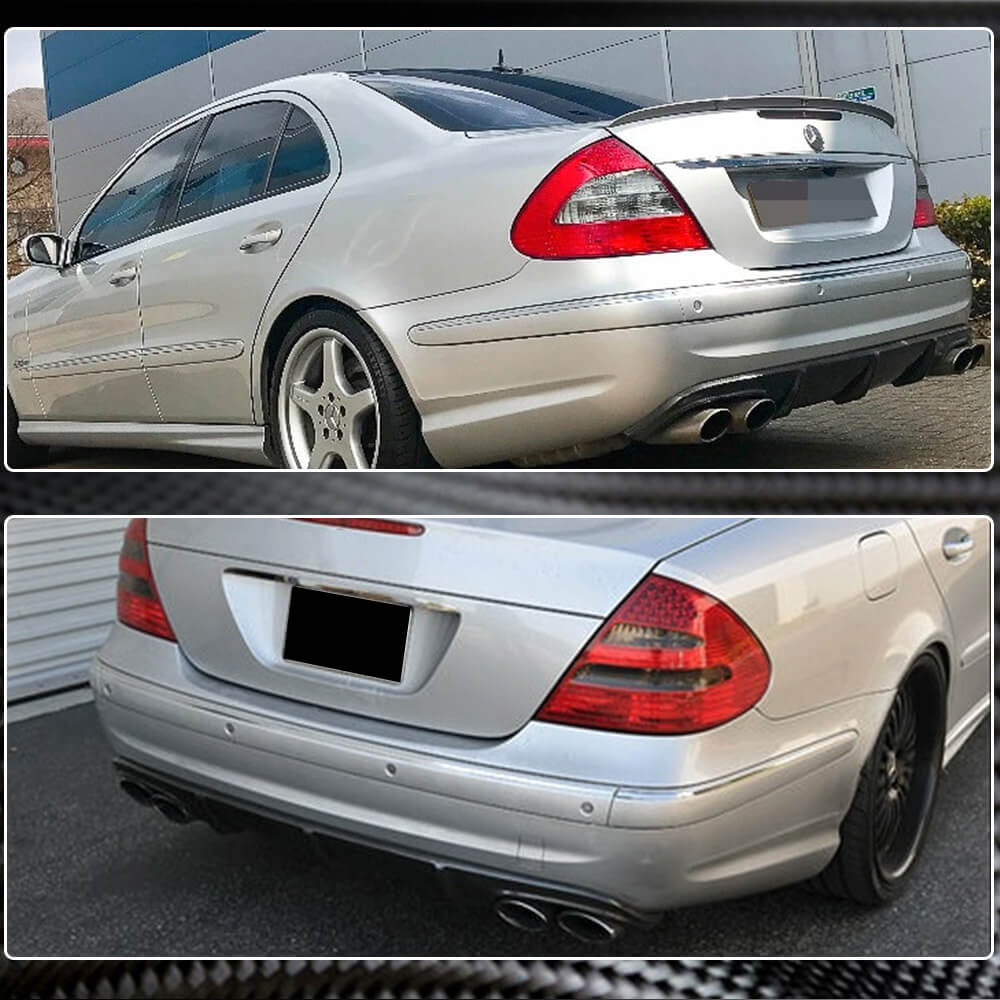 Mercedes Benz W211 E55 AMG Pre-facelift 2003-2006 Rear Bumper Diffuser Carbon Fiber/FRP-Ahacarbon