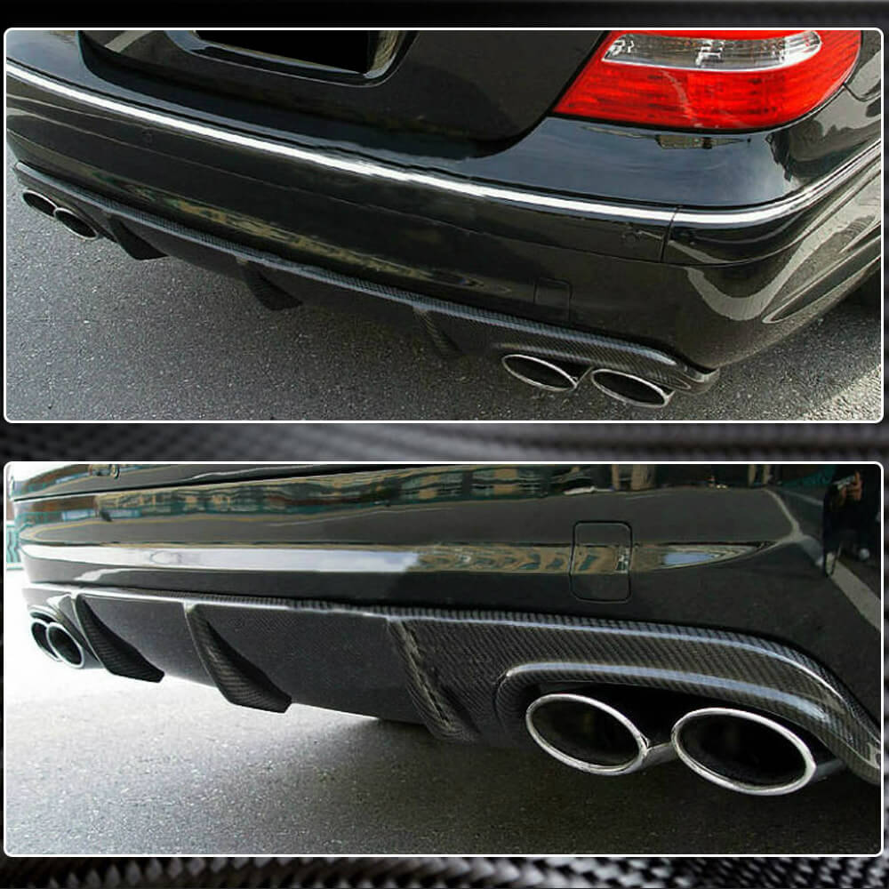 Mercedes Benz W211 E55 AMG Pre-facelift 2003-2006 Rear Bumper Diffuser Carbon Fiber/FRP-Ahacarbon