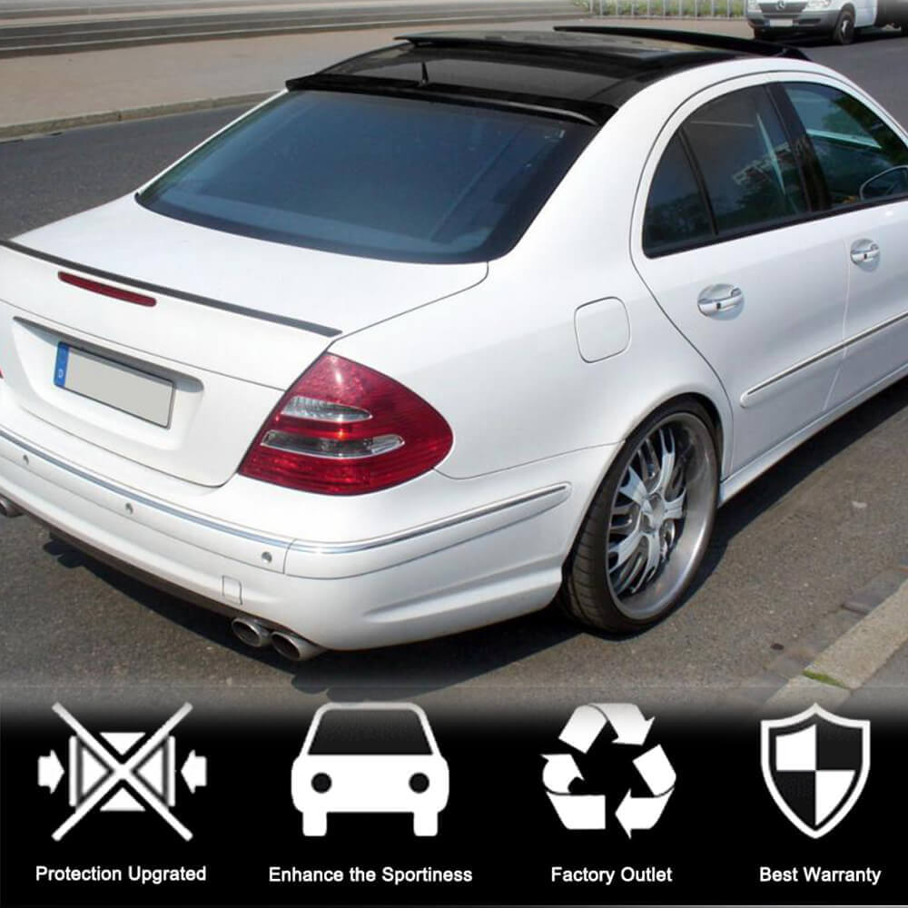 Mercedes Benz E Class W211 Pre-facelift 2002-2006 Rear Roof Spoiler Carbon Fiber-Ahacarbon