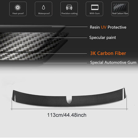 Mercedes Benz E Class W211 Pre-facelift 2002-2006 Rear Roof Spoiler Carbon Fiber-Ahacarbon