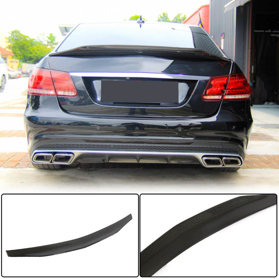 Mercedes Benz E Class W212 E63 AMG Sedan 2010-2016 Rear Trunk Spoiler Carbon Fiber-Ahacarbon
