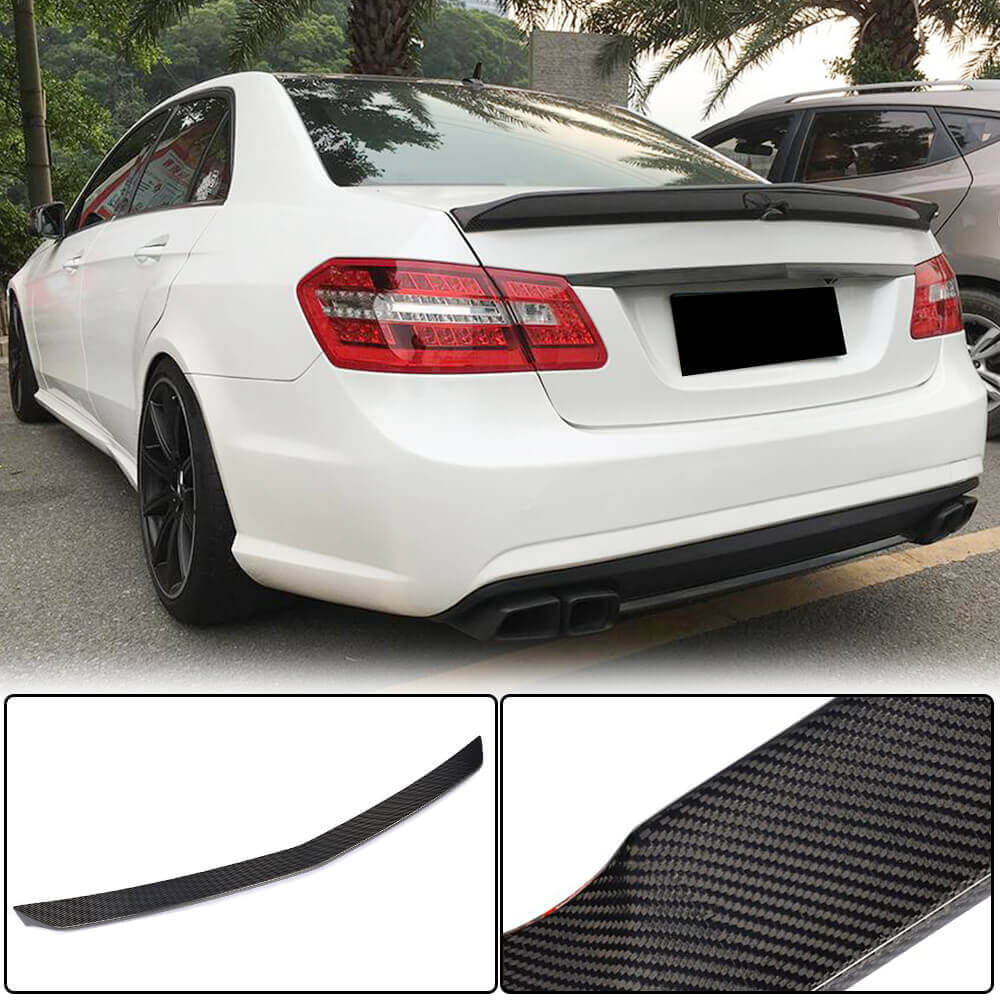 Mercedes Benz E Class W212 2010-2016 Rear Trunk Spoiler Carbon Fiber-Ahacarbon
