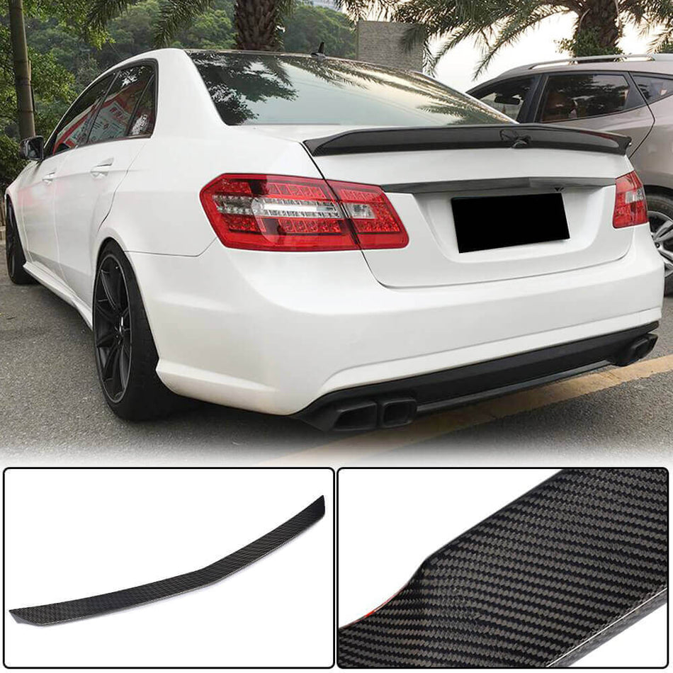 Mercedes Benz E Class W212 2010-2016 Rear Trunk Spoiler Carbon Fiber-Ahacarbon