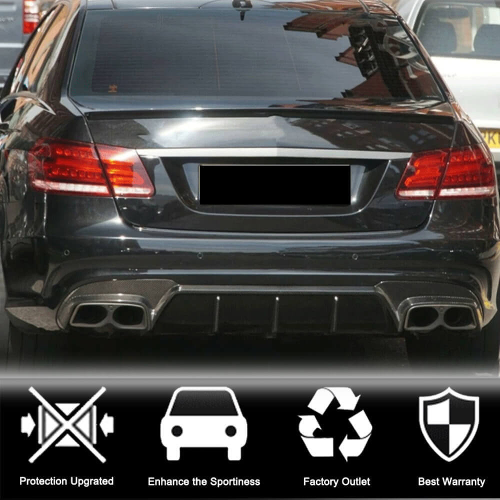 Mercedes Benz W212 E63 AMG Facelift 2013-2016 Carbon Fiber Rear Bumper Diffuser-Ahacarbon