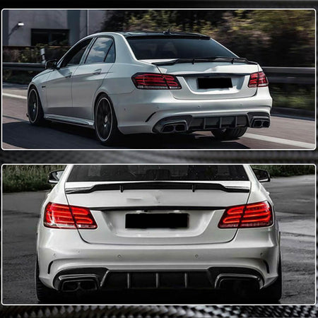 Mercedes Benz W212 E63 AMG Facelift 2013-2016 Carbon Fiber Rear Bumper Diffuser-Ahacarbon