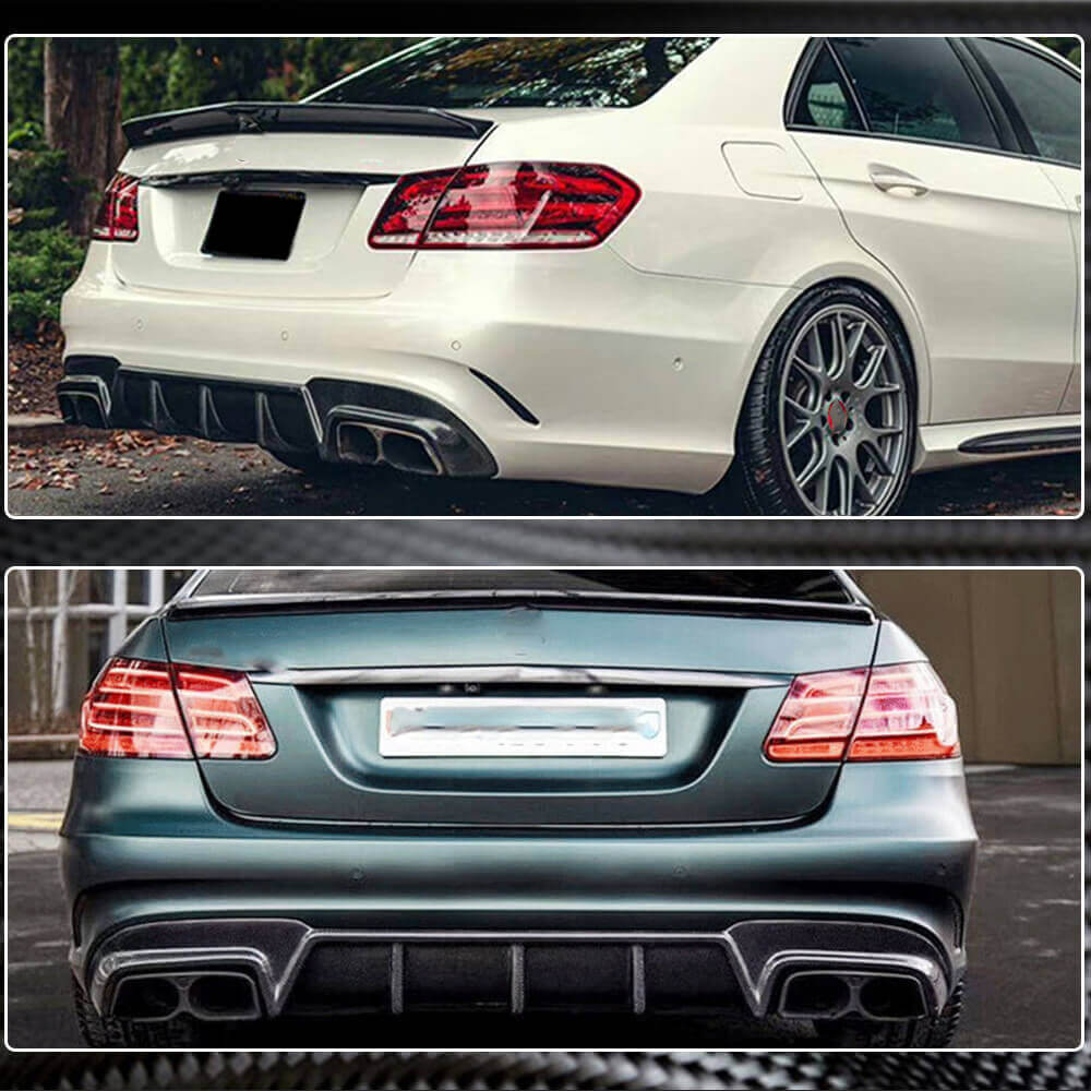 Mercedes Benz W212 E63 AMG Facelift 2013-2016 Carbon Fiber Rear Bumper Diffuser-Ahacarbon