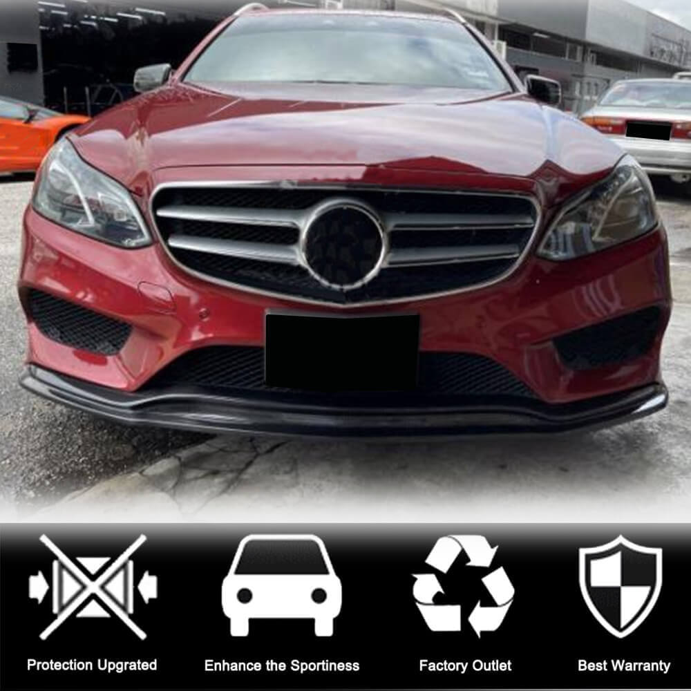 Mercedes Benz E Class W212 Sport Facelift 2013-2016 Front Bumper Lip Carbon Fiber-Ahacarbon