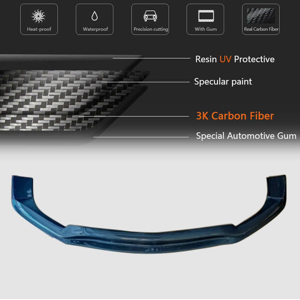 Mercedes Benz E Class W212 Sport Facelift 2013-2016 Front Bumper Lip Carbon Fiber-Ahacarbon