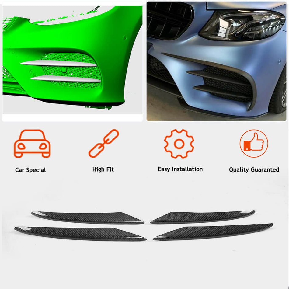 Mercedes Benz W213 C238 A238 Sport E43 AMG 2017-2019 Front Bumper Vents Carbon Fiber/FRP-Ahacarbon