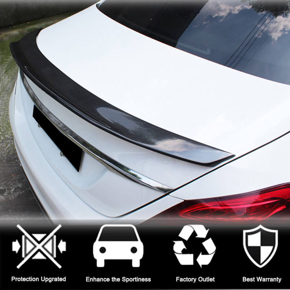 Mercedes Benz E Class W213 2016-2020 Rear Trunk Spoiler Carbon Fiber-Ahacarbon
