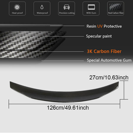 Mercedes Benz E Class W213 2016-2020 Rear Trunk Spoiler Carbon Fiber-Ahacarbon