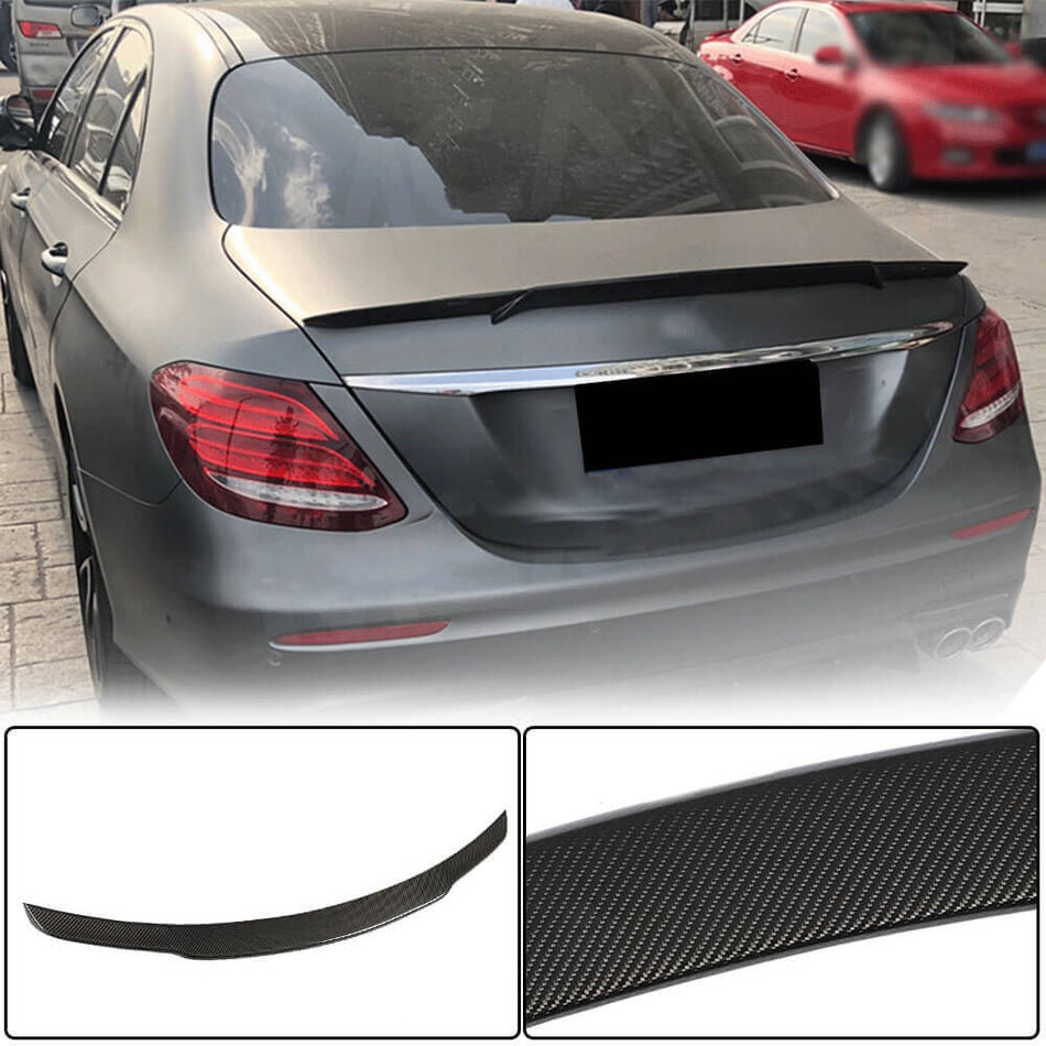 Mercedes Benz E-Class W213 2017-2019 Rear Trunk Spoiler Carbon Fiber-Ahacarbon