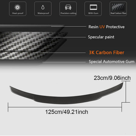 Mercedes Benz E-Class W213 2017-2019 Rear Trunk Spoiler Carbon Fiber-Ahacarbon