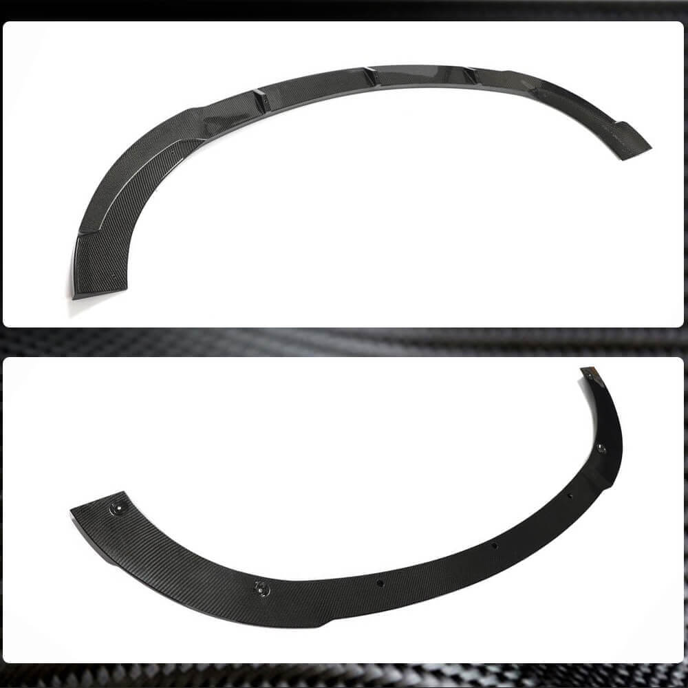 For Mercedes Benz W213 E250 E350 Base Facelift Carbon Fiber Front Bumper Lip Chin Spoiler-Ahacarbon