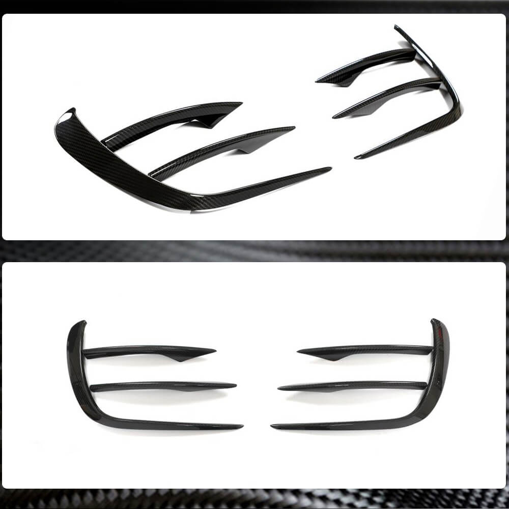 Mercedes Benz E Class W213 Sport Facelift 2020-2021 Front Bumper Vents Dry Carbon Fiber-Ahacarbon