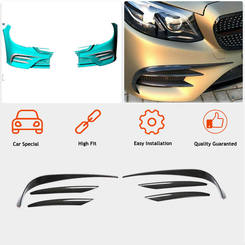 Mercedes Benz W213 Sport E43 AMG 2017-2019 Front Bumper Vents Carbon Fiber-Ahacarbon