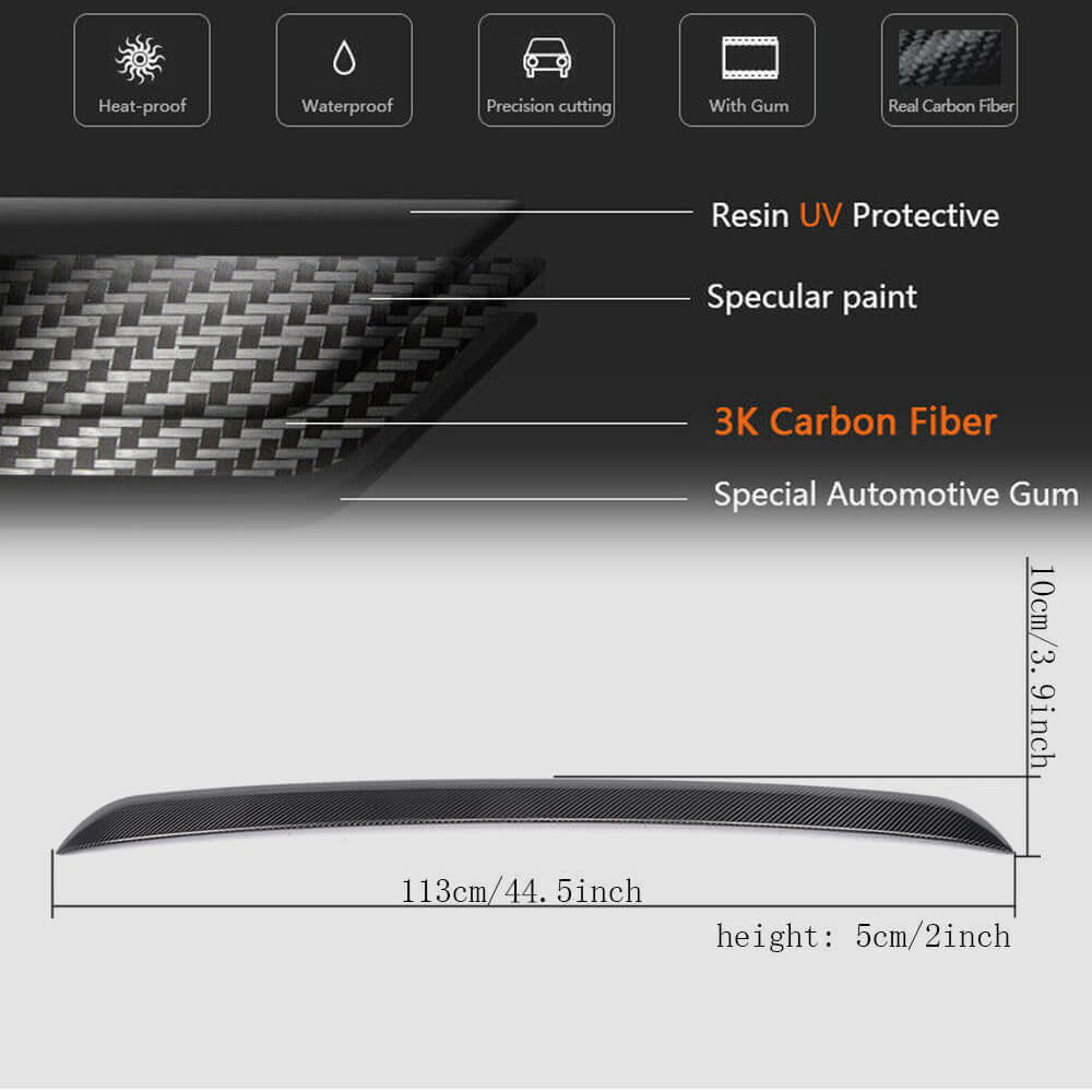 Mercedes Benz W213 2016-2020 Rear Roof Spoiler Carbon Fiber-Ahacarbon