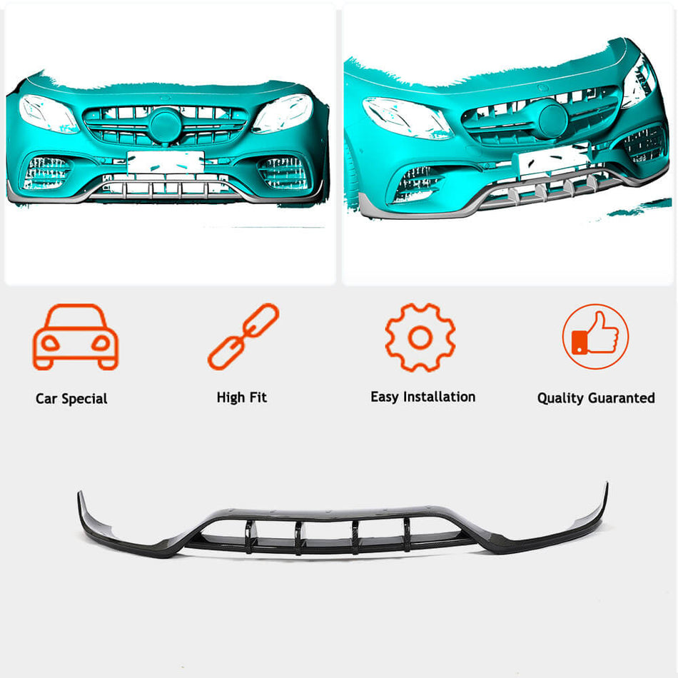 Mercedes Benz W213 E63 (S) AMG 2016-2019 Front Bumper Lip Carbon Fiber-Ahacarbon