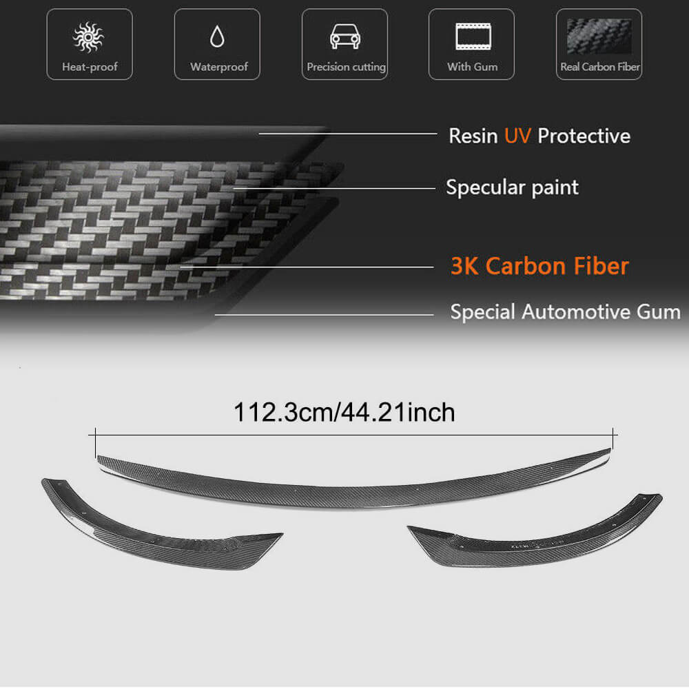 Mercedes Benz W213 Sport E43 AMG Sedan 2017-2019 Front Bumper Lip Carbon Fiber-Ahacarbon