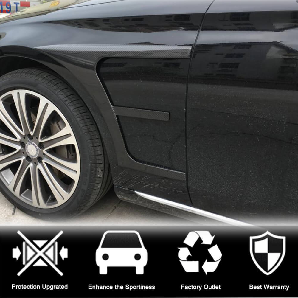 Mercedes Benz E Class W213 Sport E43 AMG 2017-2019 Side Fender Moulding Vents Carbon Fiber-Ahacarbon