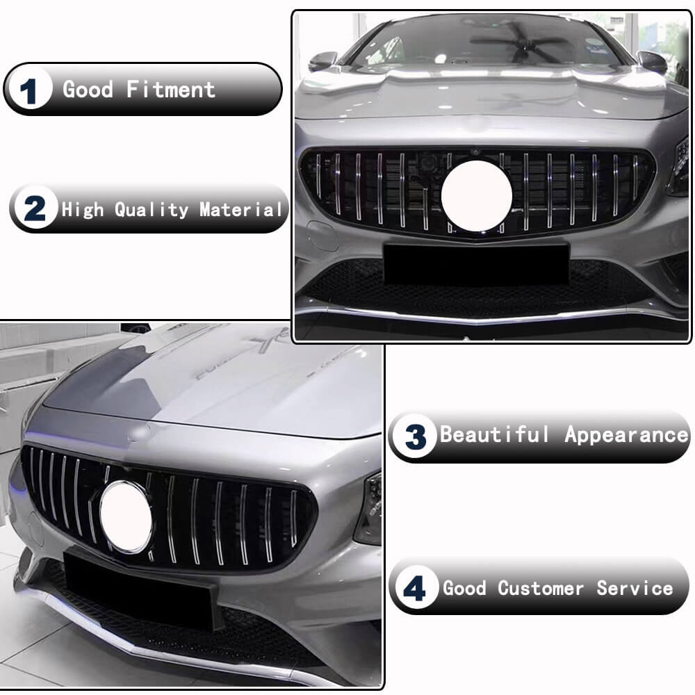 Mercedes Benz W217 Coupe 2015-2017 Front Grille ABS-Ahacarbon