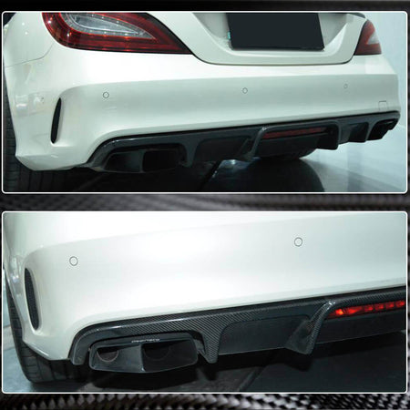 Mercedes Benz (W218) C218 Base CLS63 AMG 2015-2018 Rear Bumper Diffuser Carbon Fiber/FRP-Ahacarbon