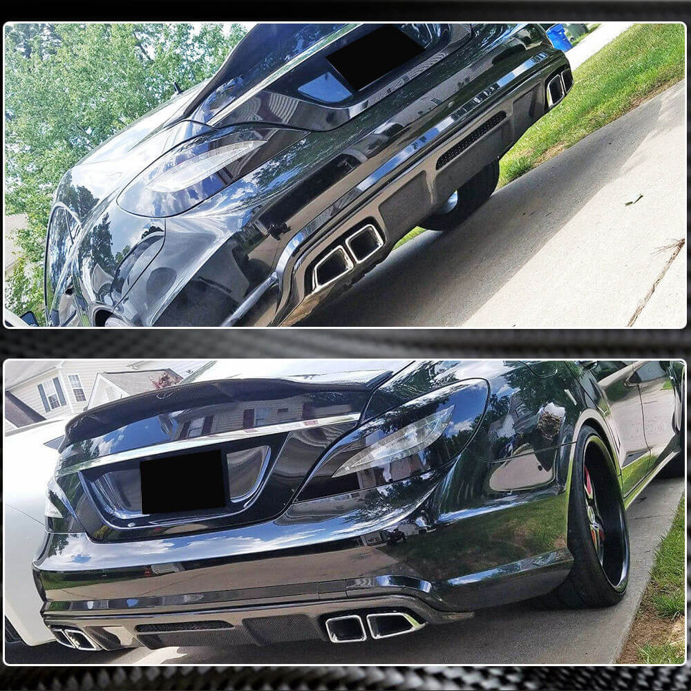 Mercedes Benz (W218) C218 Base CLS63 AMG 2015-2018 Rear Bumper Diffuser Carbon Fiber/FRP-Ahacarbon