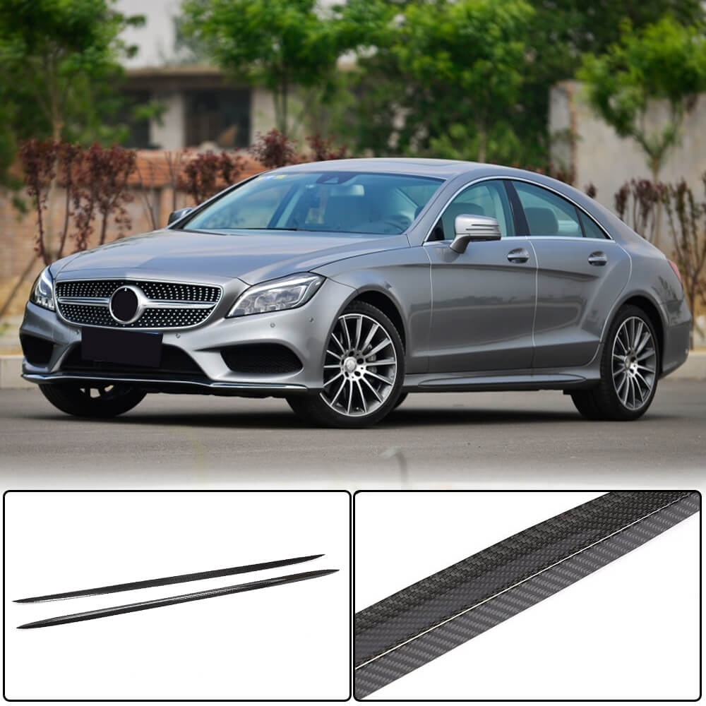 Mercedes Benz (W218) C218 CLS500 Sport CLS63 Sedan 2014-2018 Side Skirts Carbon Fiber-Ahacarbon