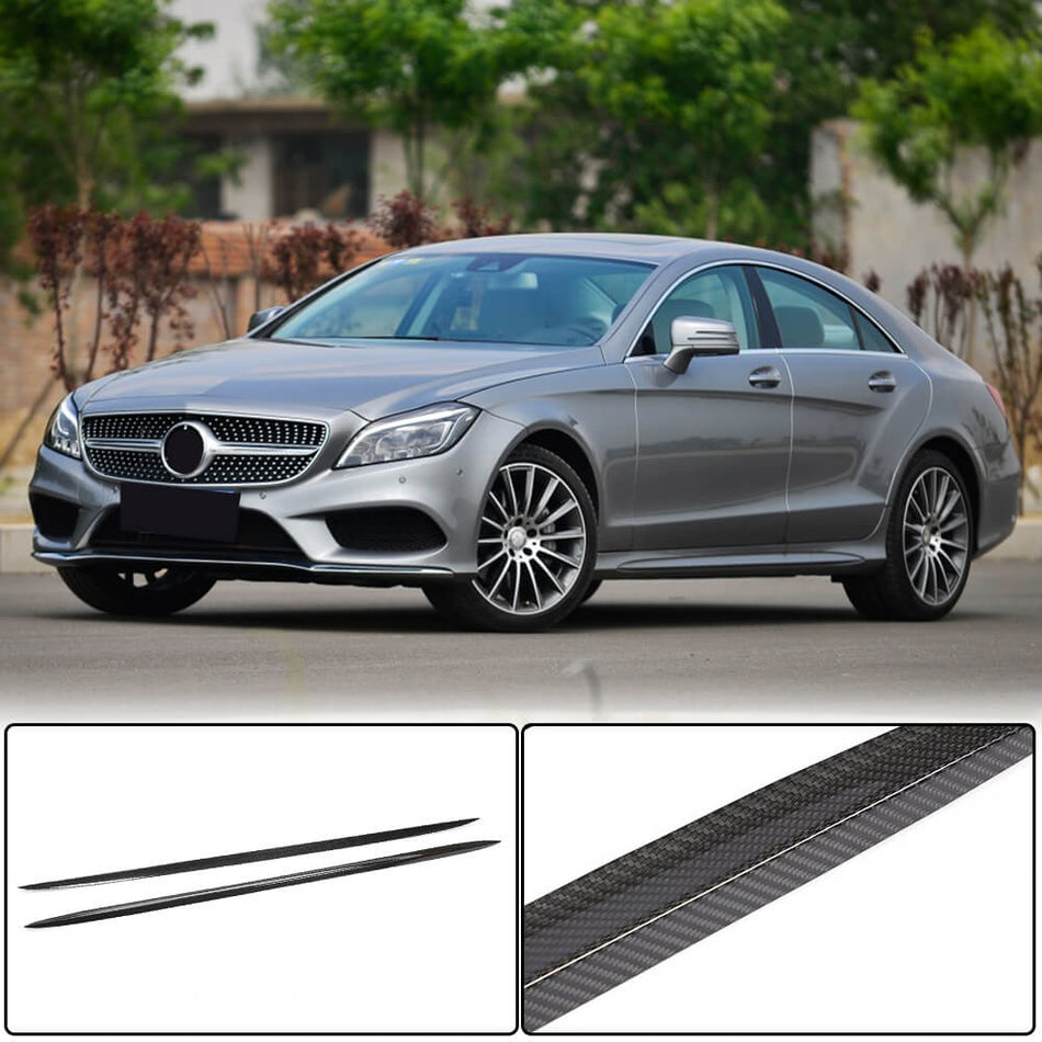 Mercedes Benz (W218) C218 CLS500 Sport CLS63 Sedan 2014-2018 Side Skirts Carbon Fiber-Ahacarbon
