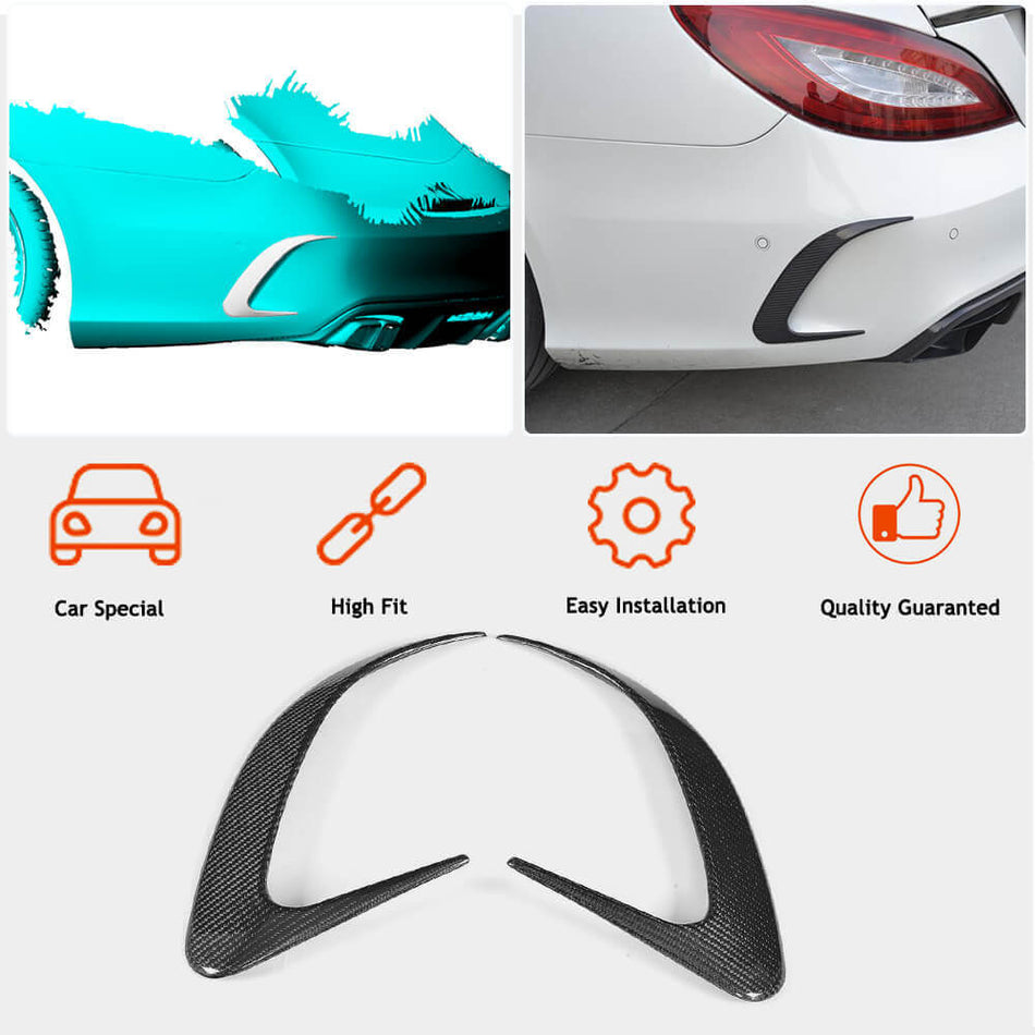 Mercedes Benz CLS Class (W218) C218 Facelift 2015-2018 Rear Bumper Vents Carbon Fiber/FRP-Ahacarbon