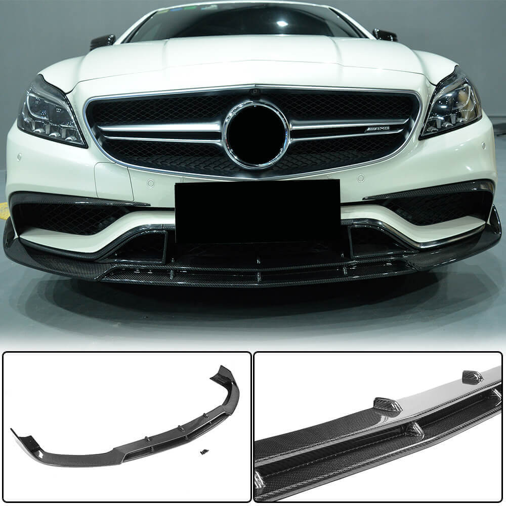 Mercedes Benz (W218) C218 CLS63 AMG S 2015-2018 Front Bumper Lip Carbon Fiber/FRP-Ahacarbon