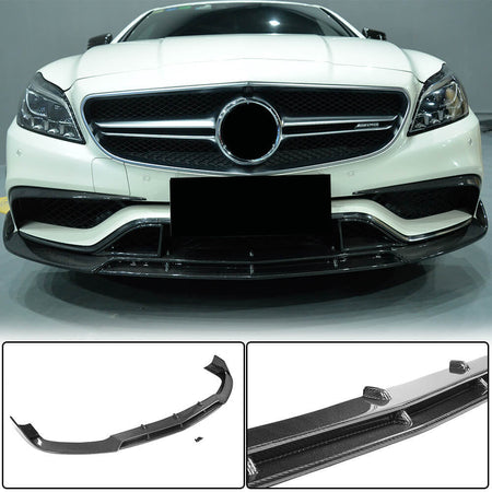 Mercedes Benz (W218) C218 CLS63 AMG S 2015-2018 Front Bumper Lip Carbon Fiber/FRP-Ahacarbon