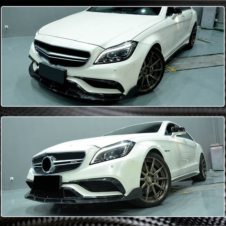 Mercedes Benz (W218) C218 CLS63 AMG S 2015-2018 Front Bumper Lip Carbon Fiber/FRP-Ahacarbon