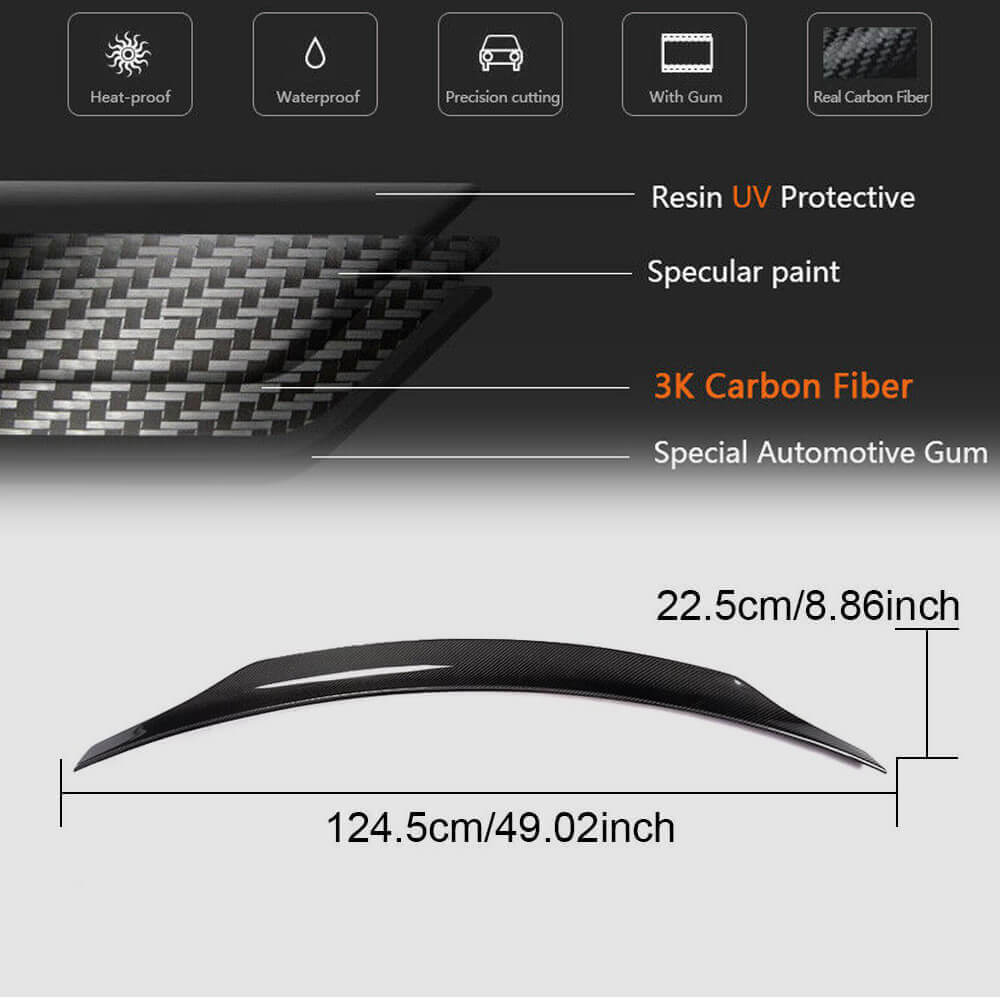 Mercedes Benz CLS Class (W218) C218 2012-2018 Rear Trunk Spoiler Carbon Fiber-Ahacarbon