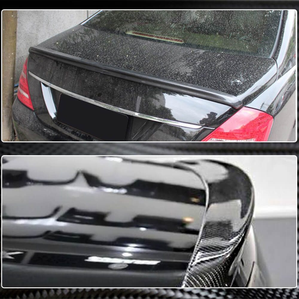 Mercedes Benz S Class W221 Sedan 2008-2013 Rear Trunk Spoiler Carbon Fiber-Ahacarbon