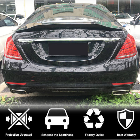 Mercedes Benz S Class W222 2014-2020 Rear Trunk Spoiler Carbon Fiber-Ahacarbon