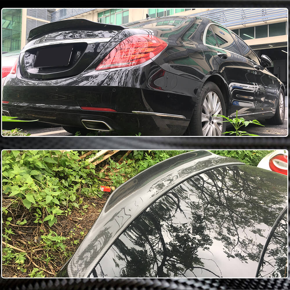 Mercedes Benz S Class W222 2014-2020 Rear Trunk Spoiler Carbon Fiber-Ahacarbon