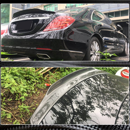 Mercedes Benz S Class W222 2014-2020 Rear Trunk Spoiler Carbon Fiber-Ahacarbon