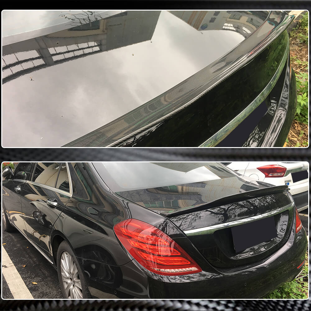 Mercedes Benz S Class W222 2014-2020 Rear Trunk Spoiler Carbon Fiber-Ahacarbon