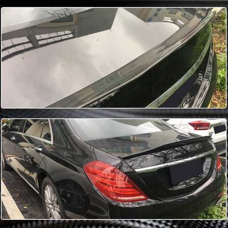 Mercedes Benz S Class W222 2014-2020 Rear Trunk Spoiler Carbon Fiber-Ahacarbon