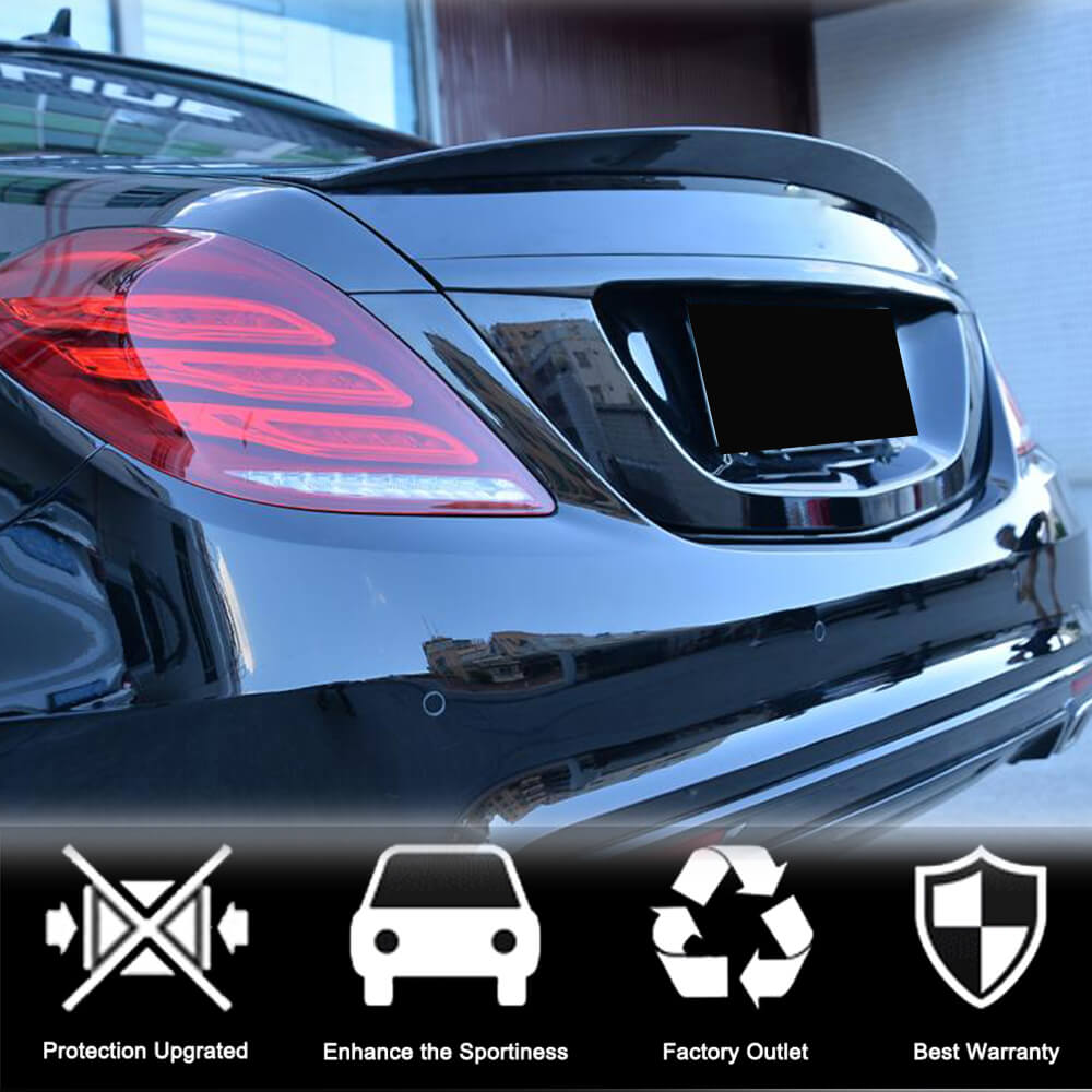 Mercedes Benz S Class W222 2014-2020 Rear Trunk Spoiler Carbon Fiber-Ahacarbon