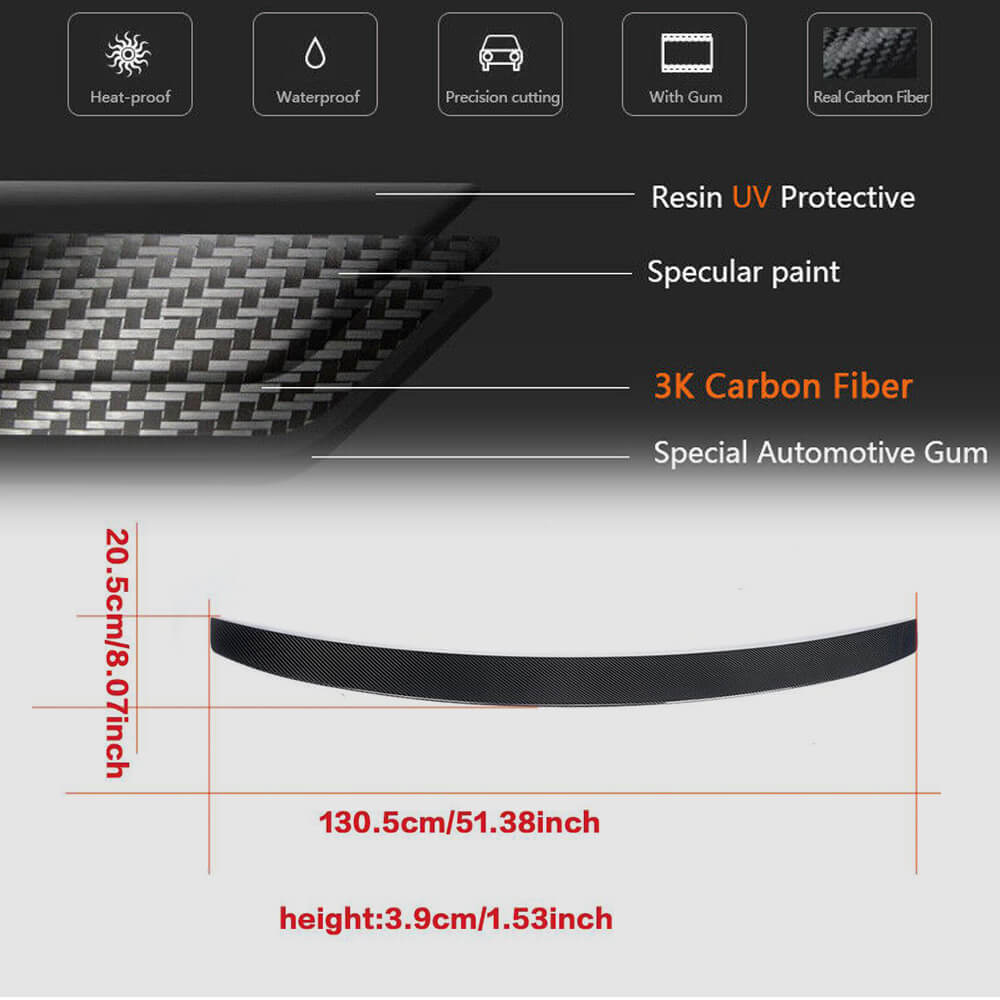 Mercedes Benz S Class W222 2014-2020 Rear Trunk Spoiler Carbon Fiber-Ahacarbon