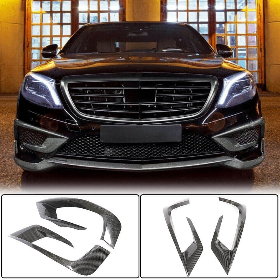 Mercedes Benz S Class W222 S63 AMG Pre-facelift 2014-2017 Front Bumper Vents Carbon Fiber-Ahacarbon