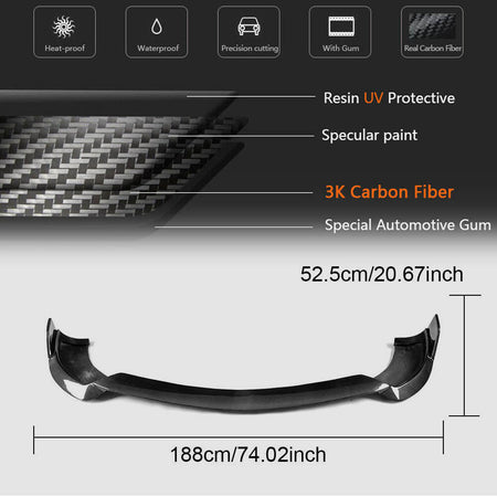Mercedes Benz W222 S63 AMG Pre-facelift 2014-2017 Front Bumper Lip Carbon Fiber-Ahacarbon