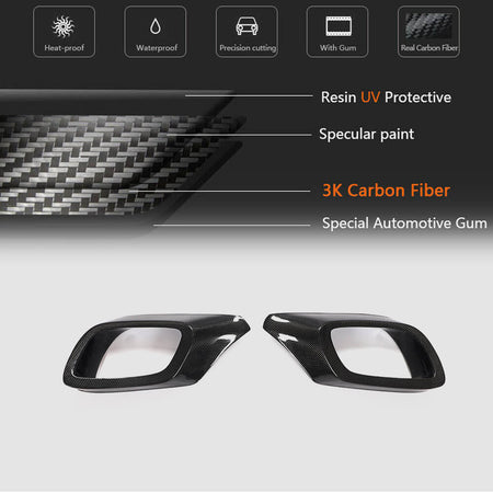 Mercedes Benz W222 S63 S65 AMG Facelift 2018-2021 Fog Light Covers Carbon Fiber-Ahacarbon