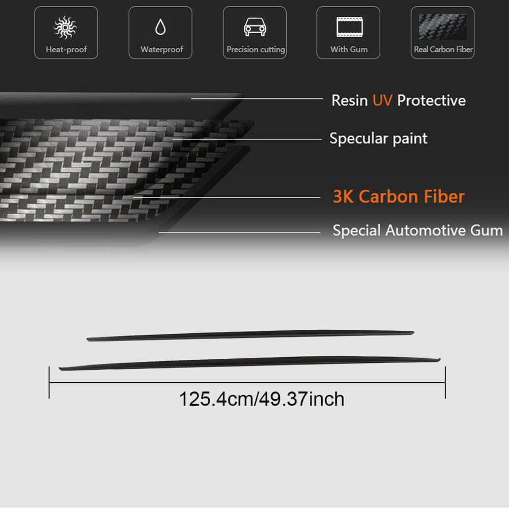 Mercedes Benz S Class W222 Sport S63 AMG Pre-facelift 2014-2017 Side Skirts Carbon Fiber-Ahacarbon