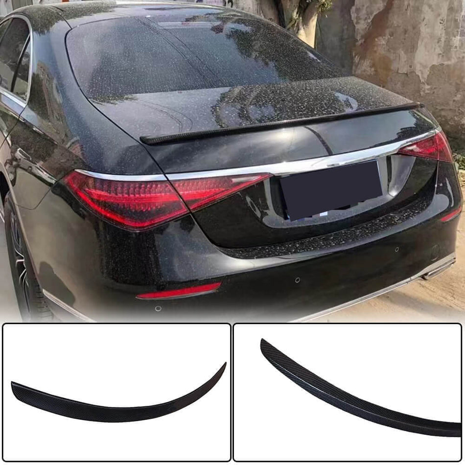 Mercedes Benz W223 Sedan 2021UP Rear Trunk Spoiler Carbon Fiber-Ahacarbon