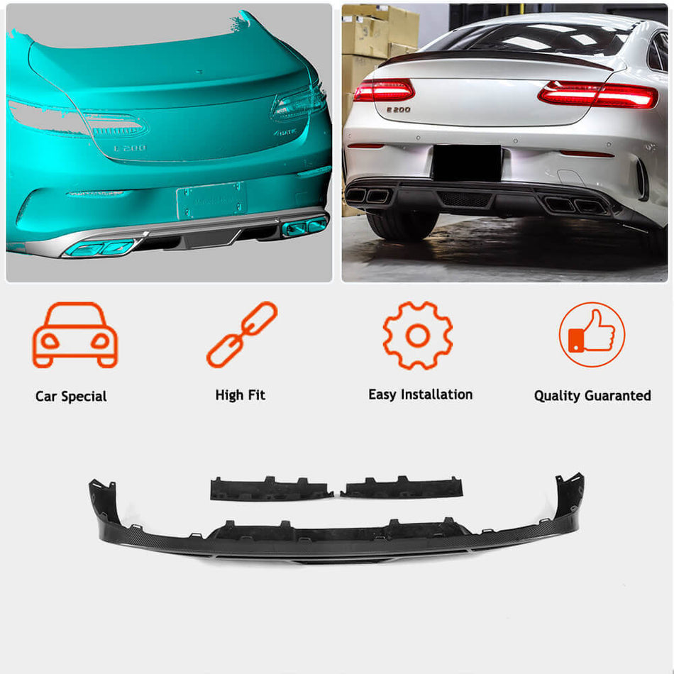 Mercedes Benz (W238) C238 A238 2017-2019 Rear Bumper Diffuser Carbon Fiber-Ahacarbon