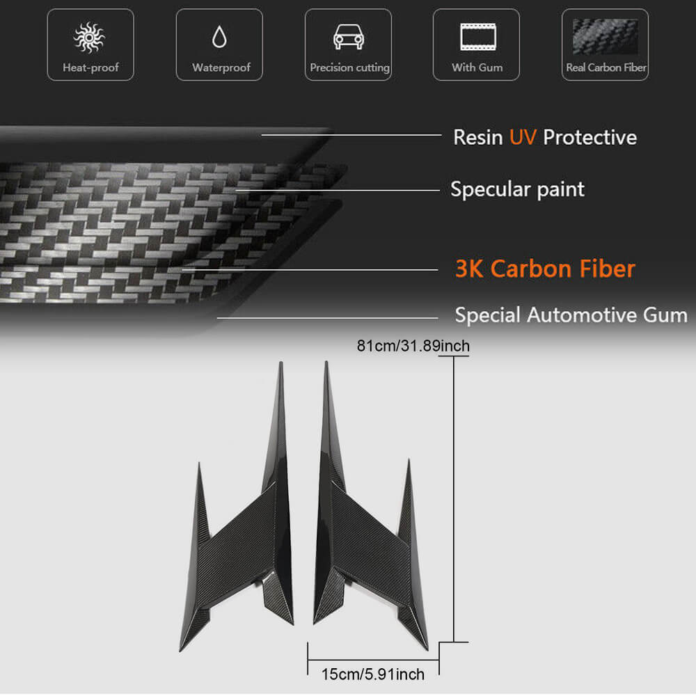Mercedes Benz (W238) C238 A238 Sport 2017-2019 Front Side Vents Carbon Fiber-Ahacarbon